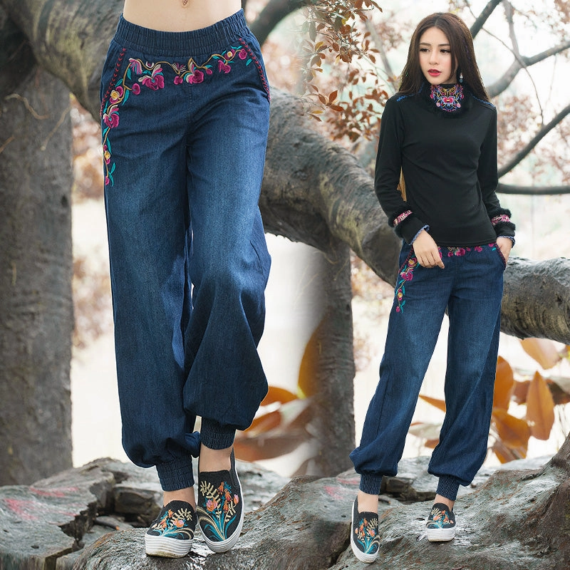 Blazer With Cargo Pants Women Autumn Spring Bohemian Pant