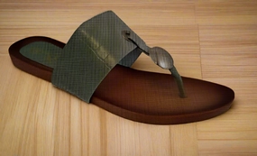 Barbecue Sandals Women Low Wedge Croc Print Sandal