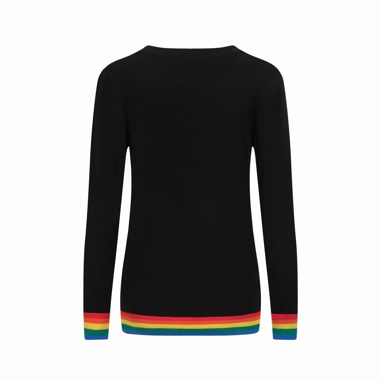 Sezane Knitwear Sizing Women's Black Lightning 1970s jacquard knitwear