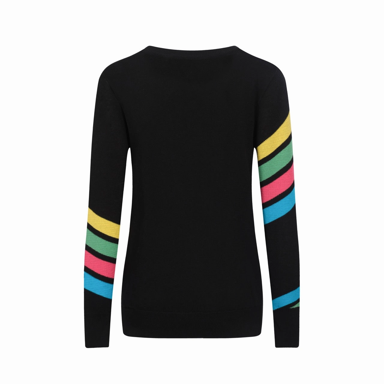 Ifm Knitwear Women's black vintage diagonal stripe knitwear