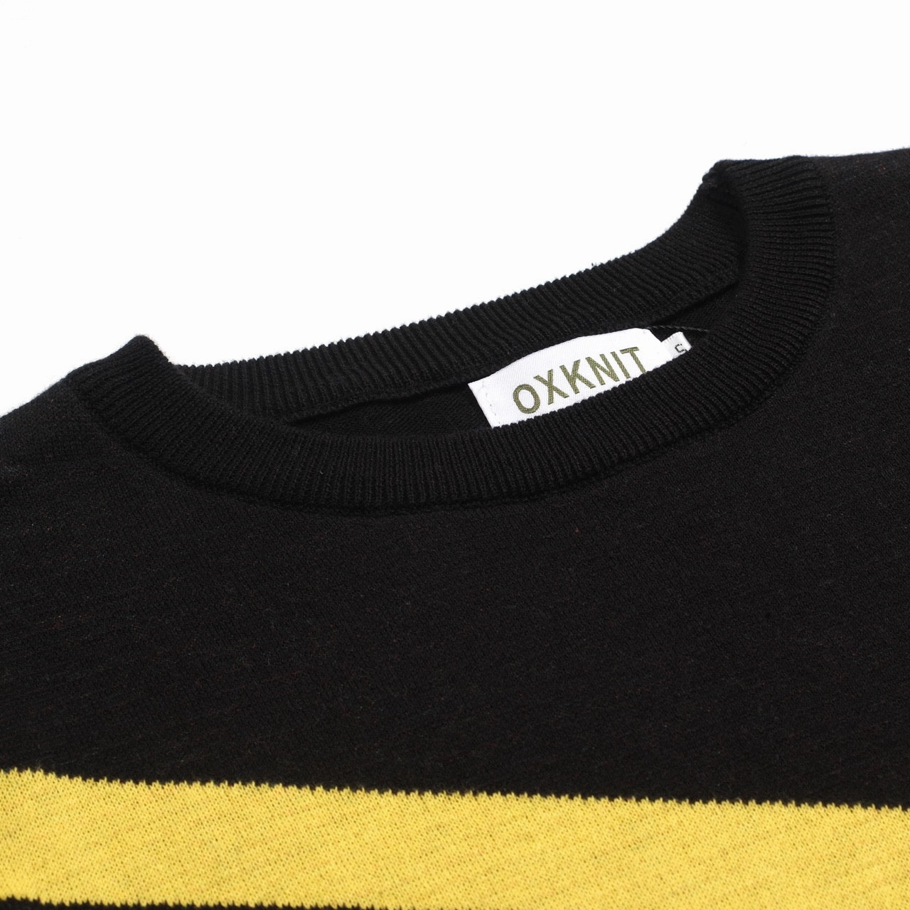 Women's black vintage diagonal stripe knitwear Scandi Style Knitwear