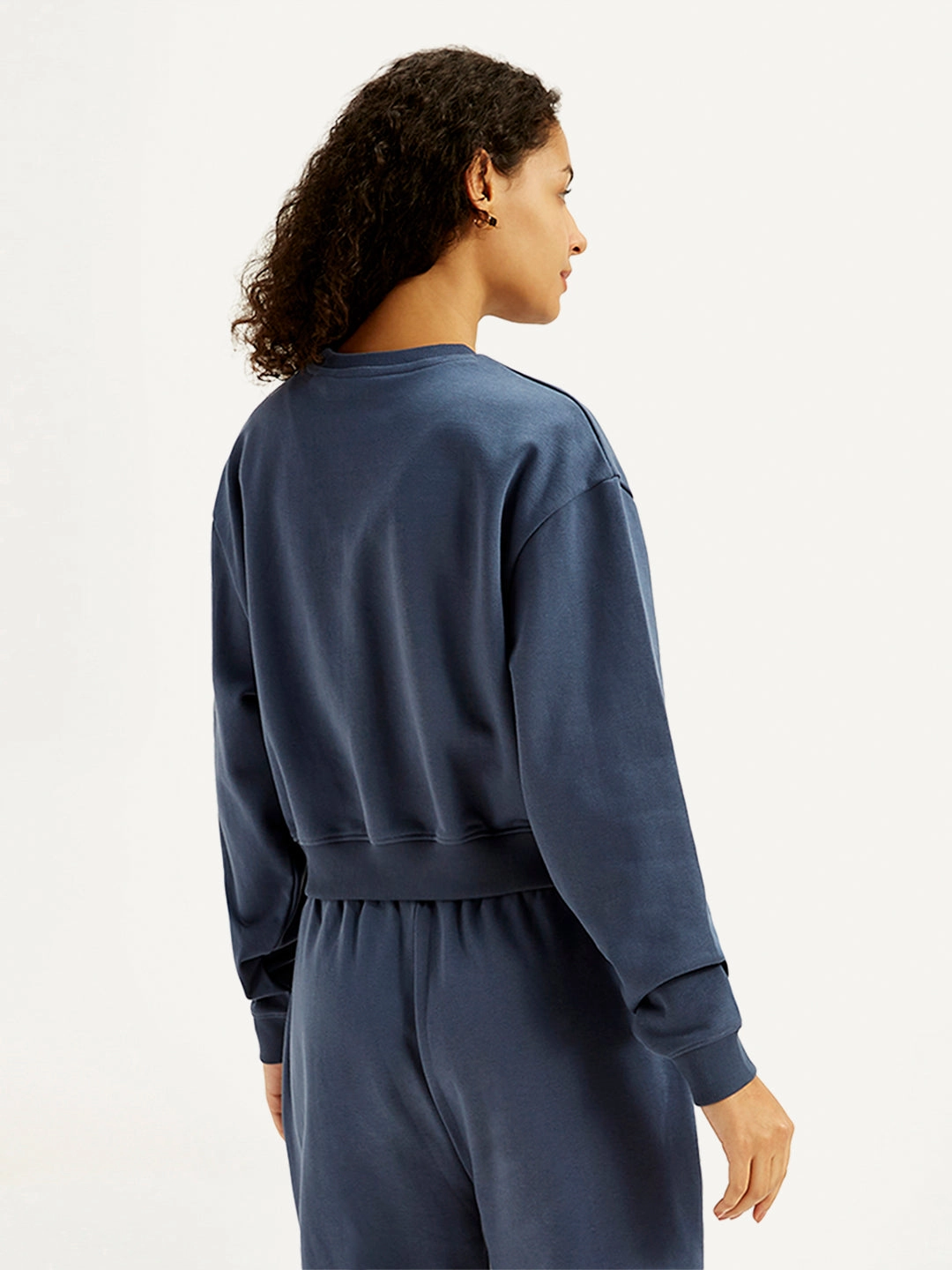 Women's Brand Logo Navy Crew Neck Sweatshirt City Royals Sweatshirts Hoodies