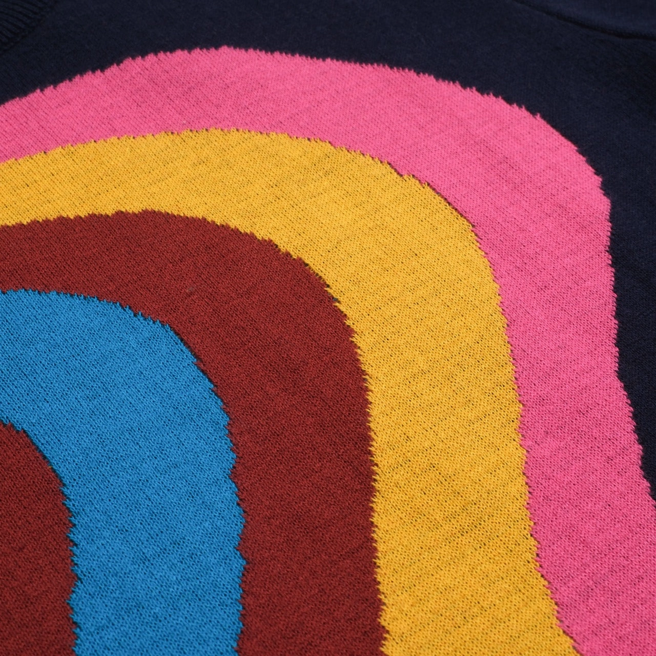 Women's dark blue wavy stripe knitwear Knitwear Designers