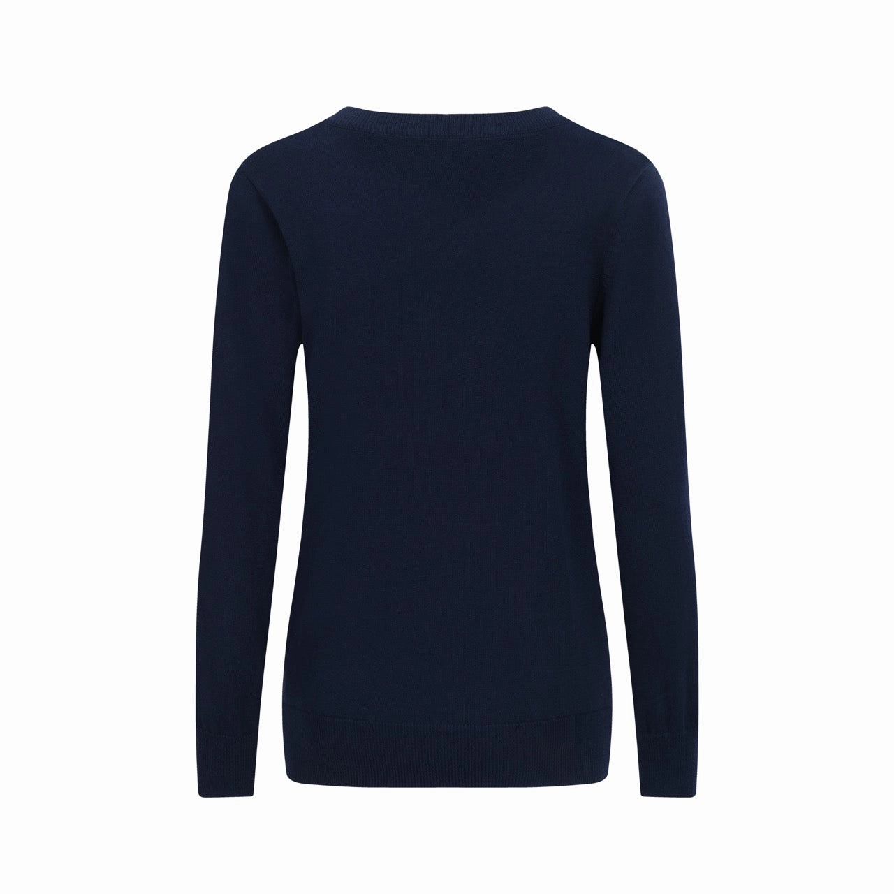 Caramel Knitwear Women's dark blue wavy stripe knitwear