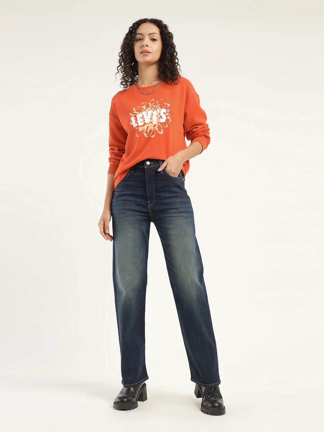 Zippered Sweatshirts With Hood Women's Graphic Orange Crew Neck Sweatshirt