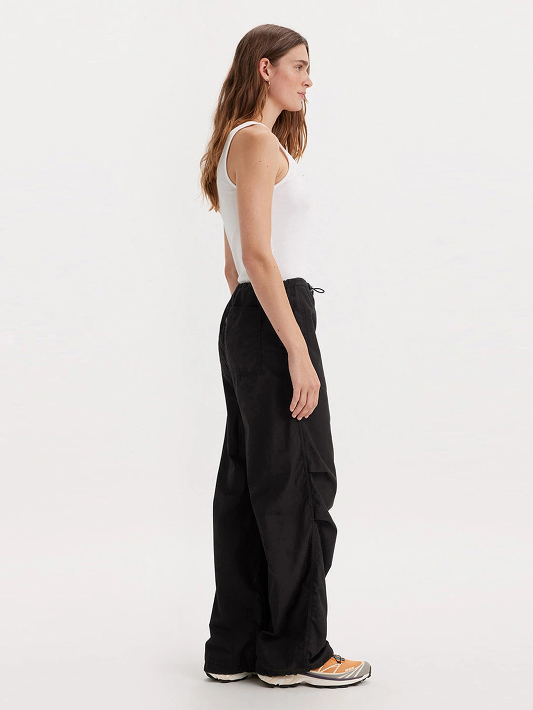 Carhart Cargo Pants Women's Mid Rise BlackBaggy Fit Cargo Trousers