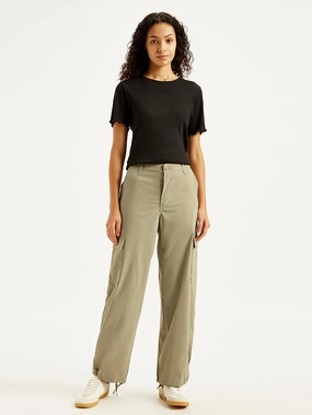 Women's Mid RiseBaggy Fit Cargo Trousers Toteme Cargo Pants