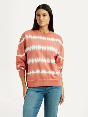 Sanibel Island Sweatshirts Women's Tie-Dye Peach Crew Neck Sweatshirt