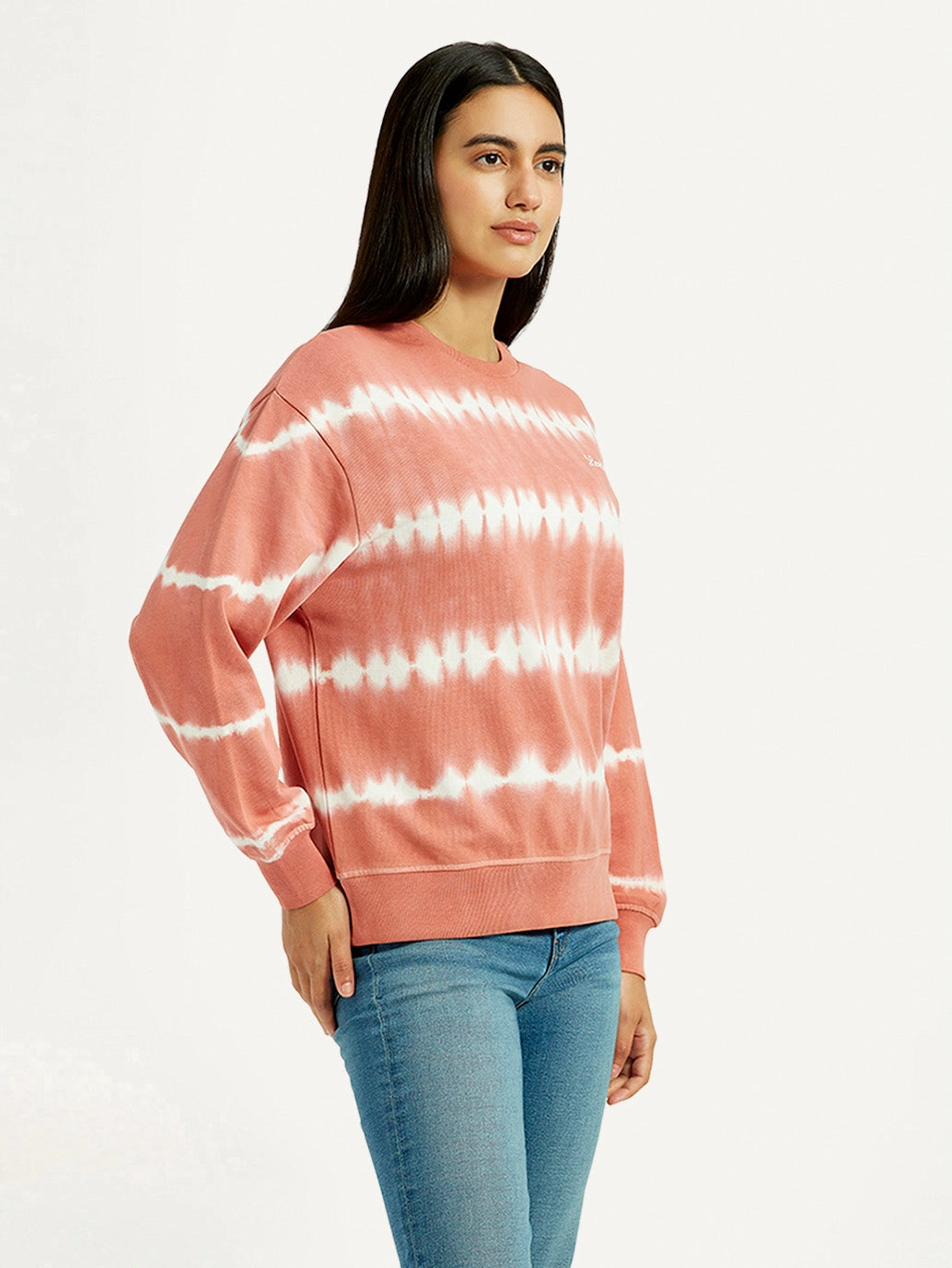 Women's Tie-Dye Peach Crew Neck Sweatshirt Tillys Sweatshirts