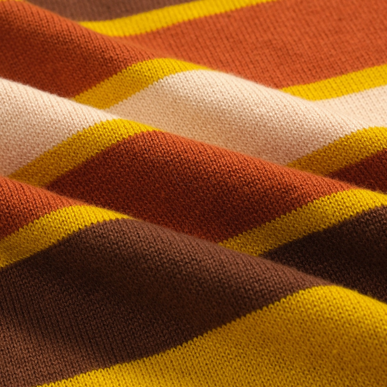 Sustainable Knitwear Designers Women's yellow striped vintage jacquard knitwear