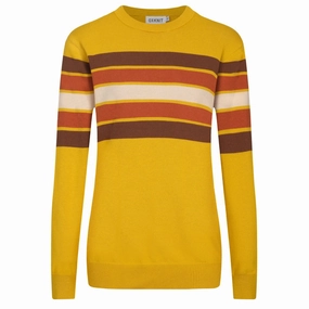 Women's yellow striped vintage jacquard knitwear The Kooples Knitwear