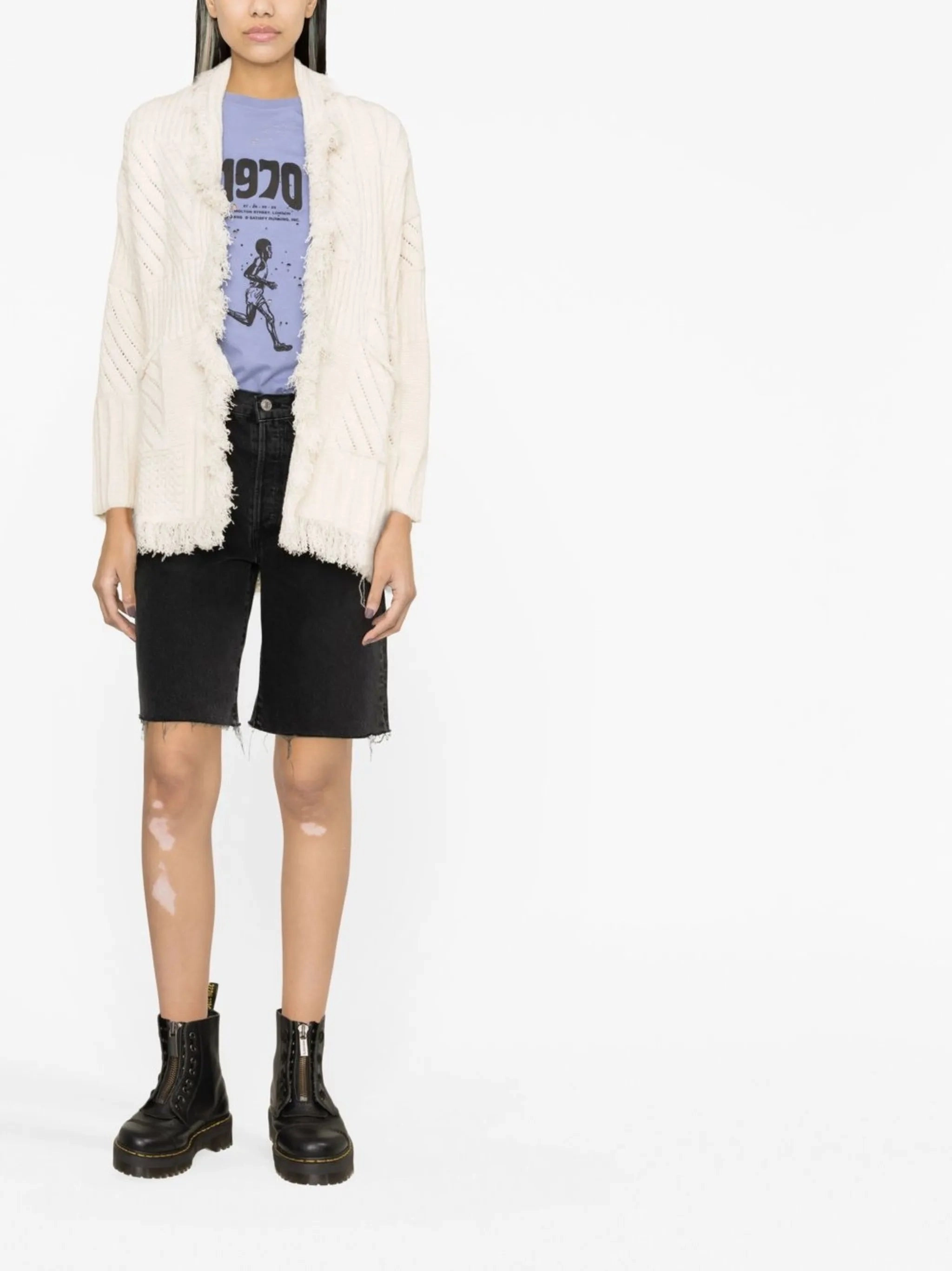 Knitwear Design belted shawl-collar cardigan