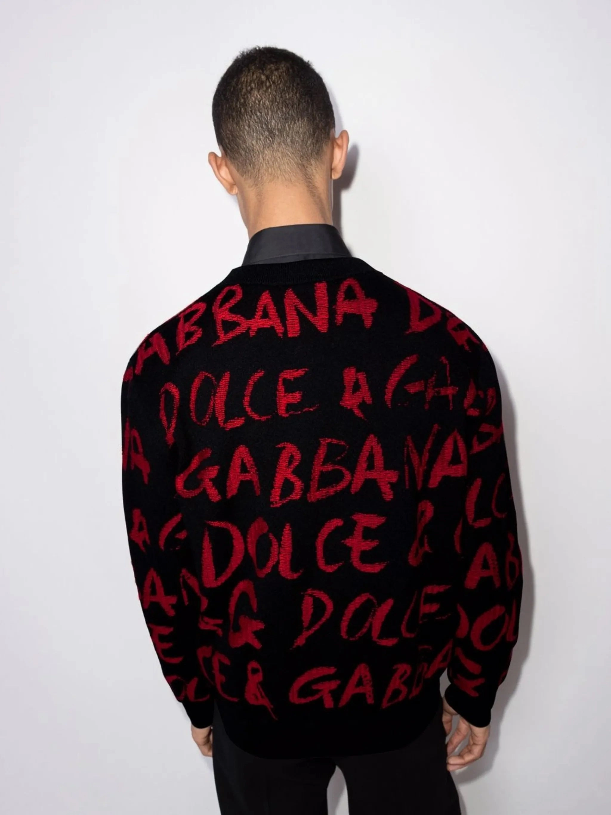 all-over logo jacquard jumper Heren Truien En Knitwear