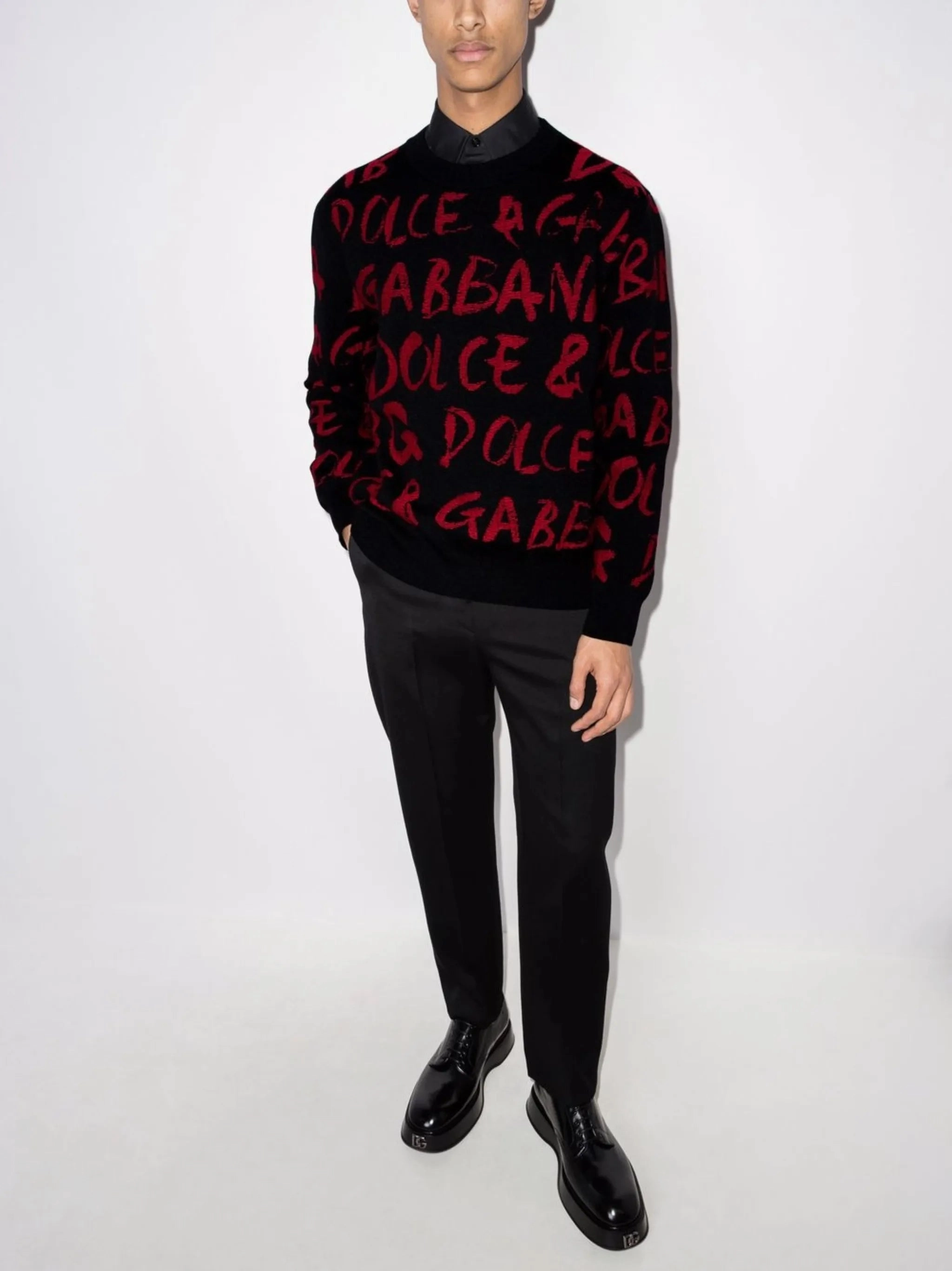 all-over logo jacquard jumper Knitwear Exhibitions