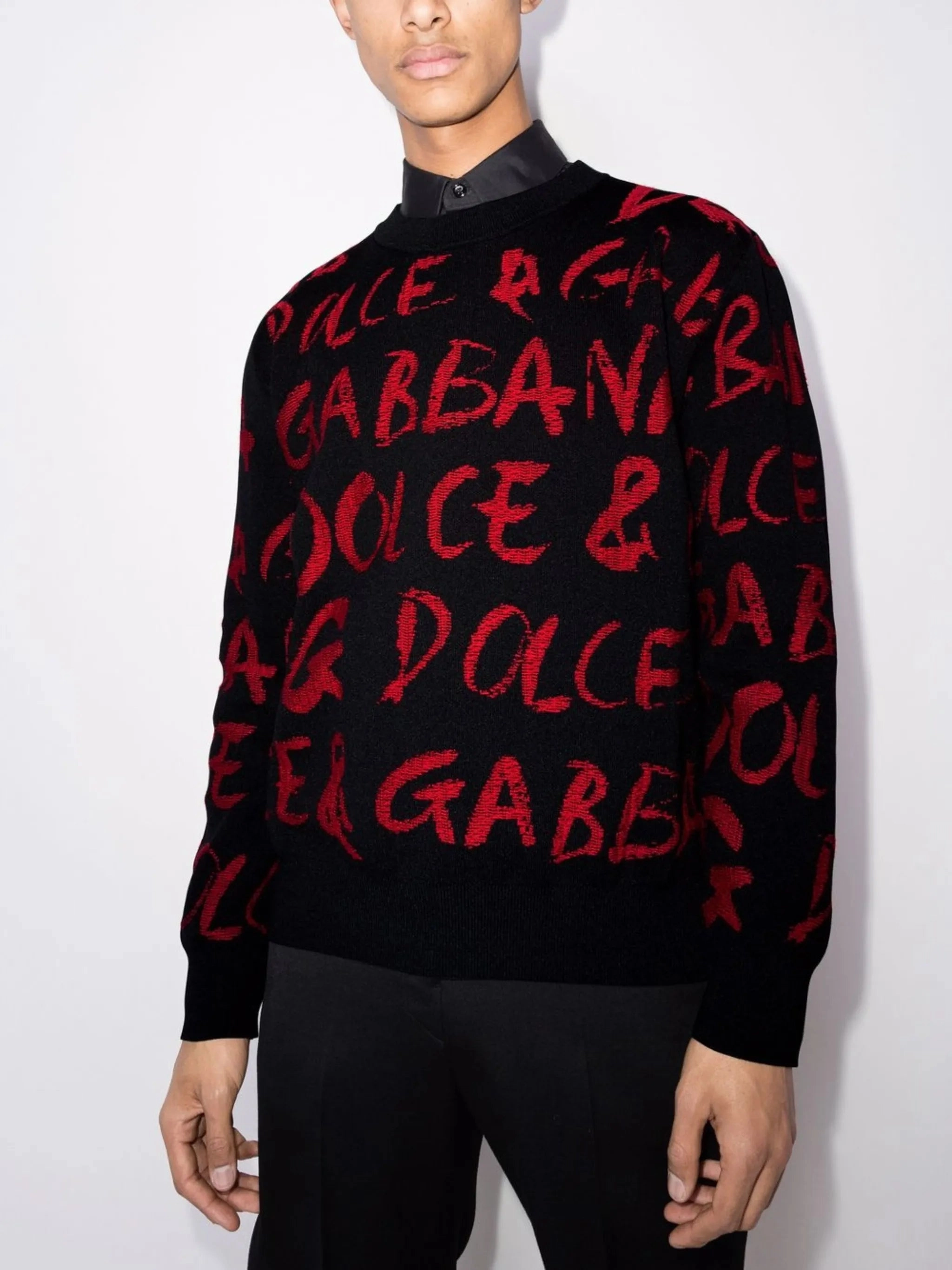 Estonian Knitwear all-over logo jacquard jumper