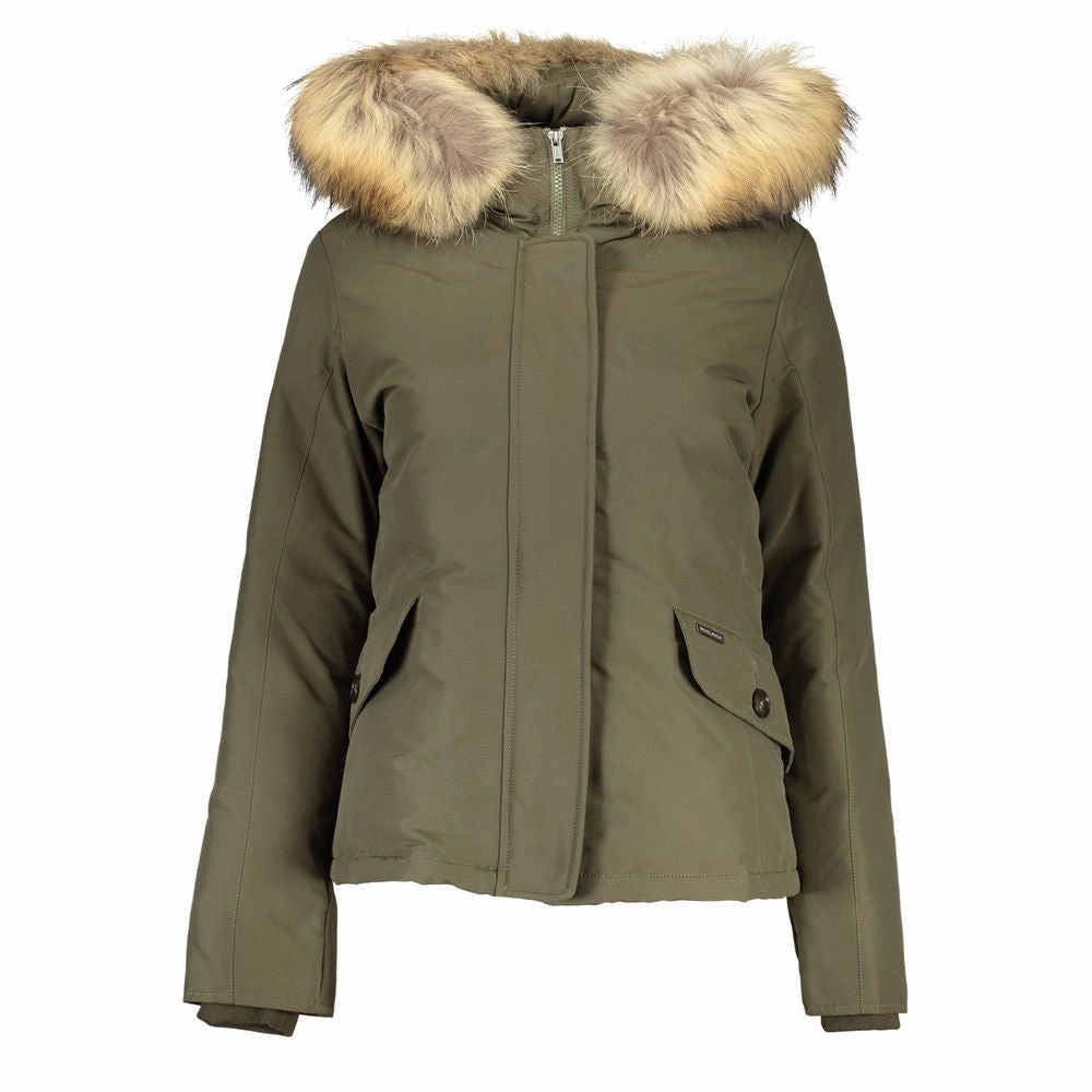 Leather Jackets Tall Woolrich Green Cotton Jackets & Coat