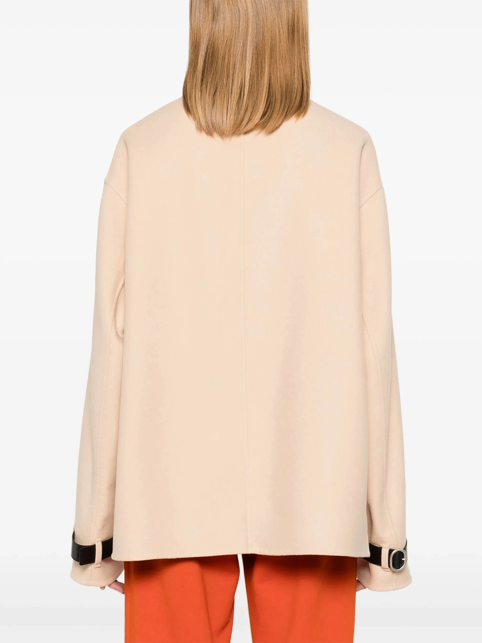 Lightweight Coats For Travel belted-detailed coat