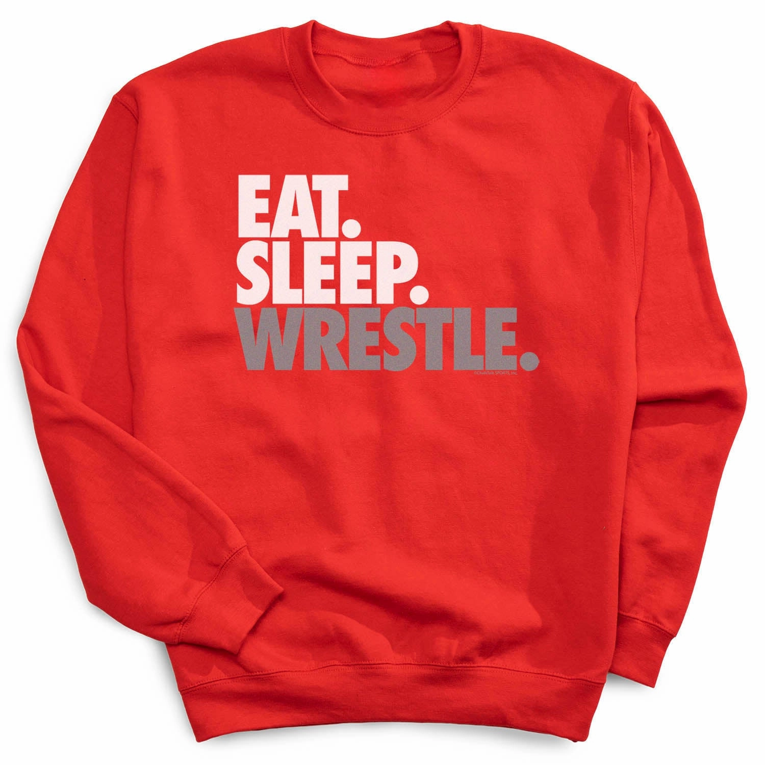 Wrestling Crewneck Sweatshirt - Eat Sleep Wrestle (Stack) Inexpensive Sweatshirts