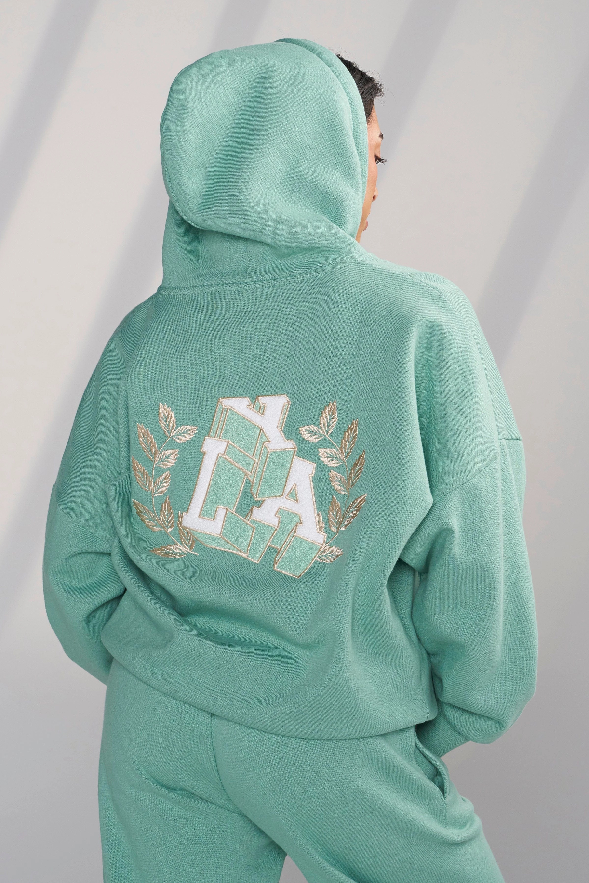 Youngla W524 - Teddy Hoodie Moss Green Nyc Sweatshirts