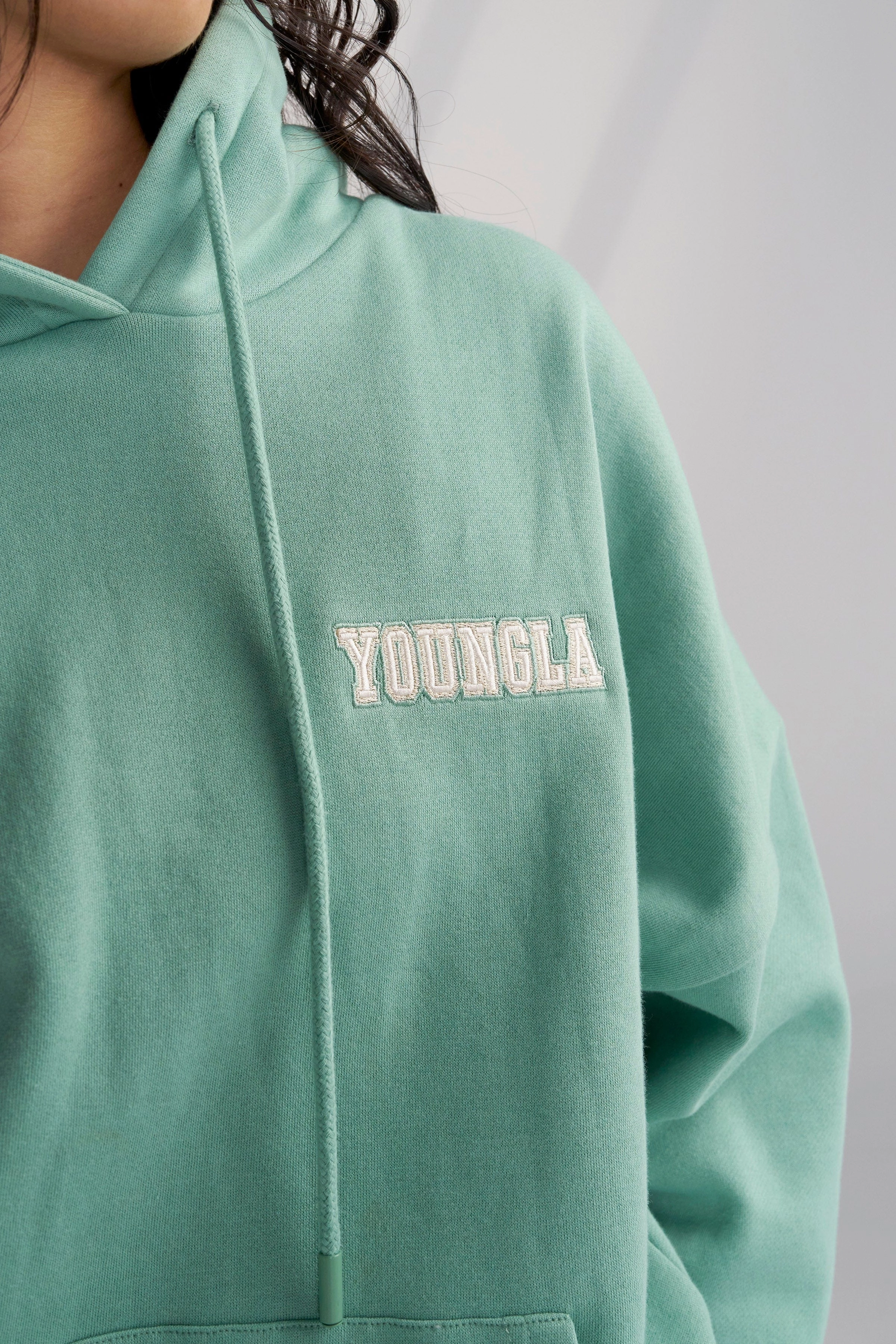 Personalization Sweatshirts Youngla W524 - Teddy Hoodie Moss Green