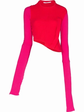 asymmetric ribbed-knit jumper Supertanya Knitwear