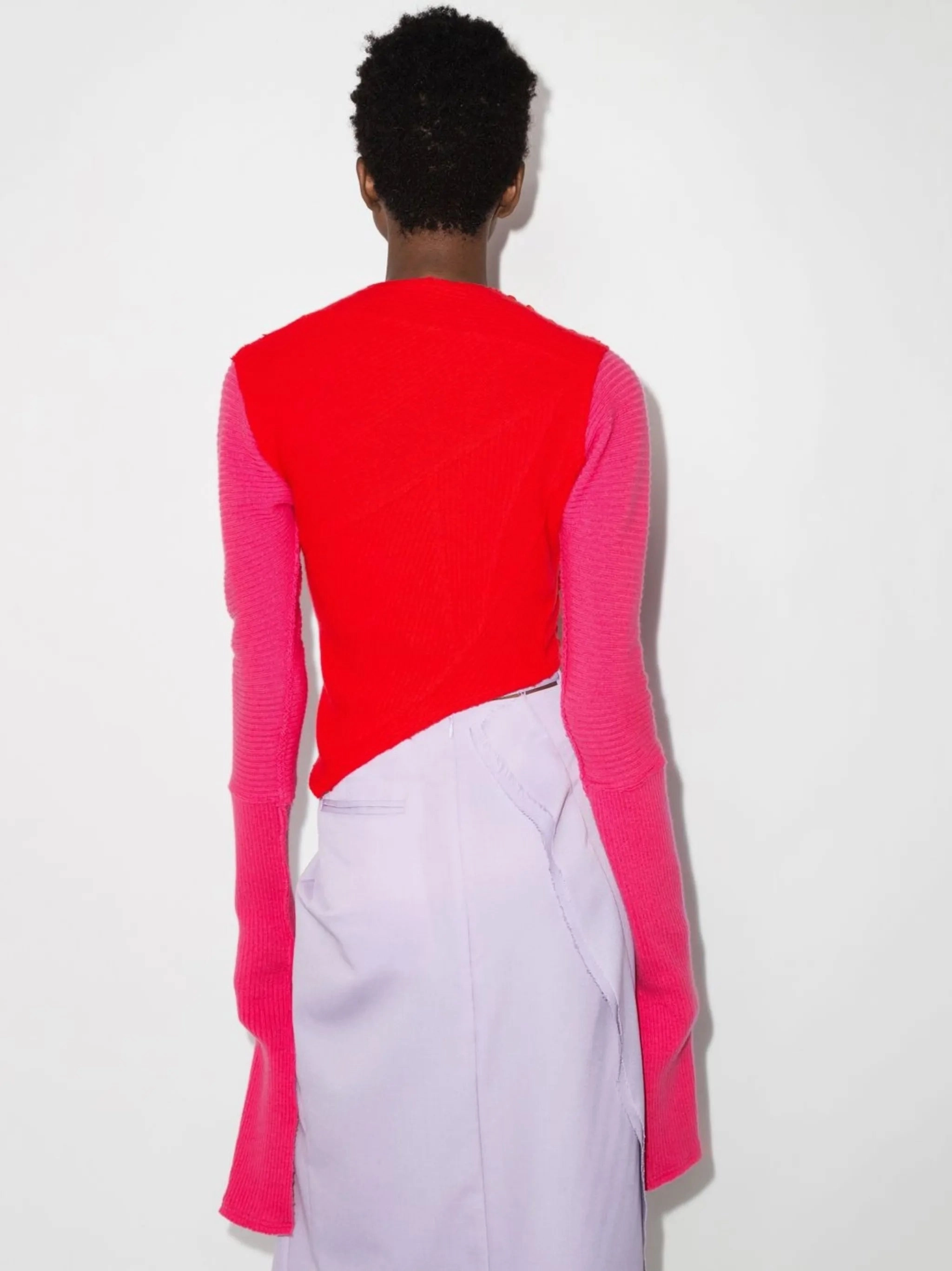 Inis Meain Knitwear → Knitwear asymmetric ribbed-knit jumper