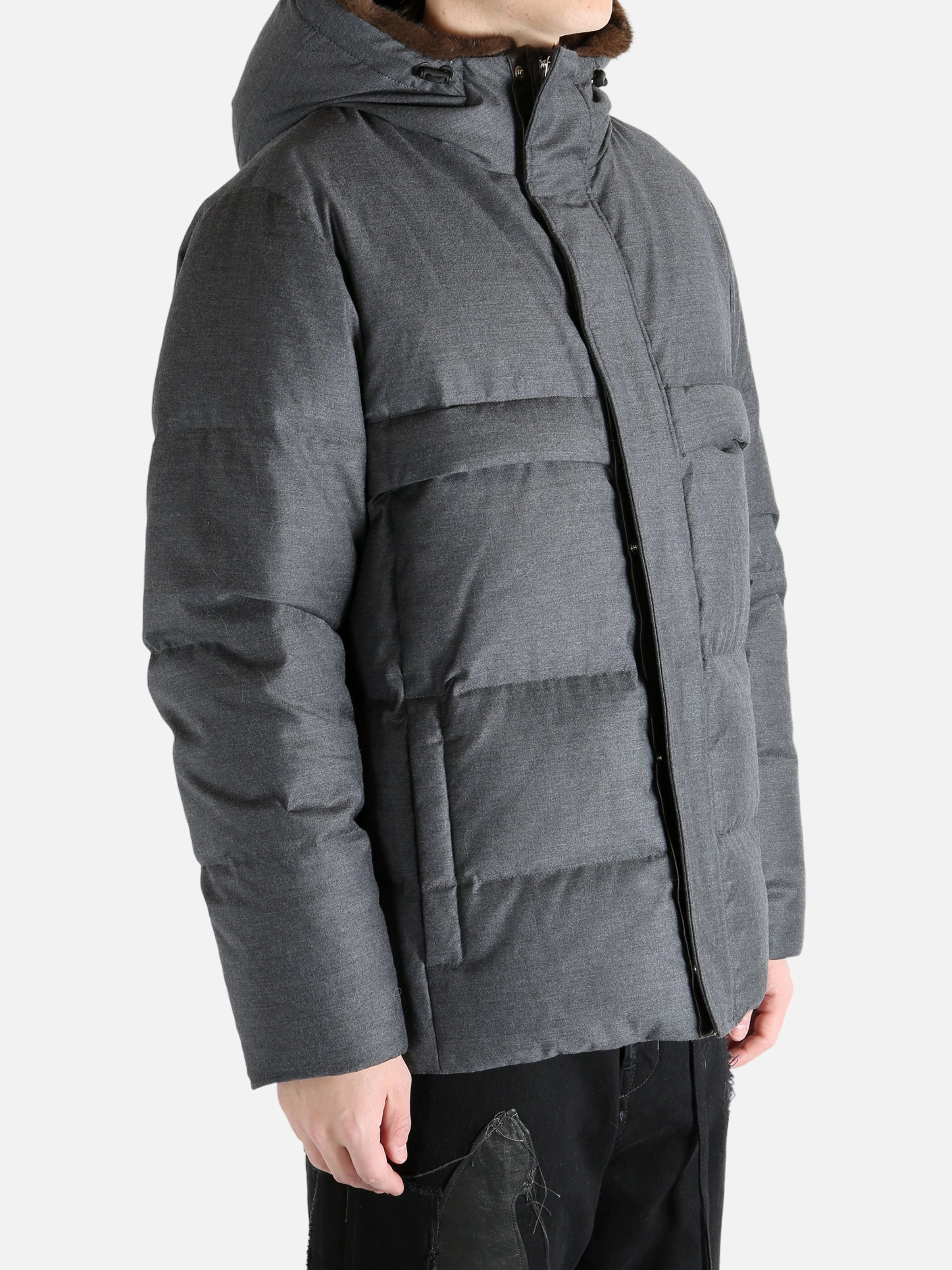 YVES SALOMON - Men Hooded Jacket Divided Coats