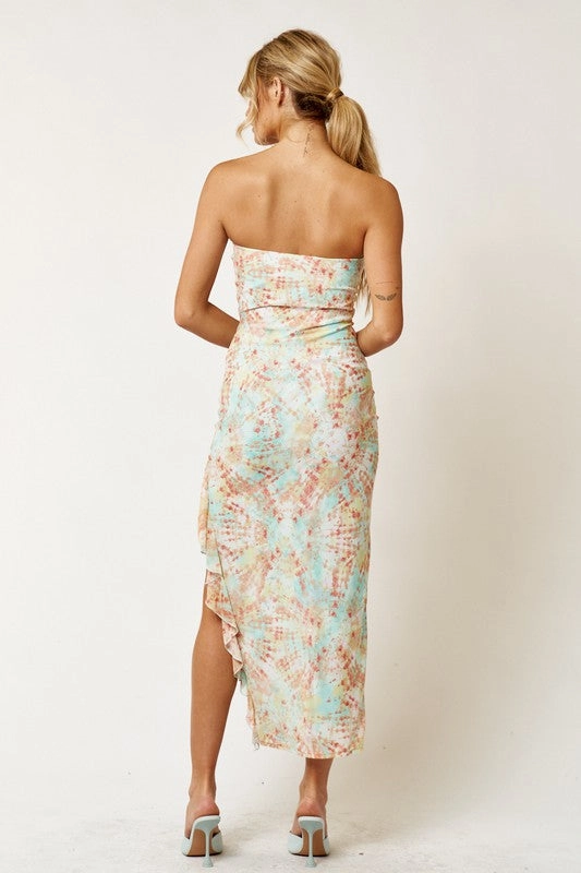 Yvette Ruffle Tube Maxi Dress Tiers Maxi Dress