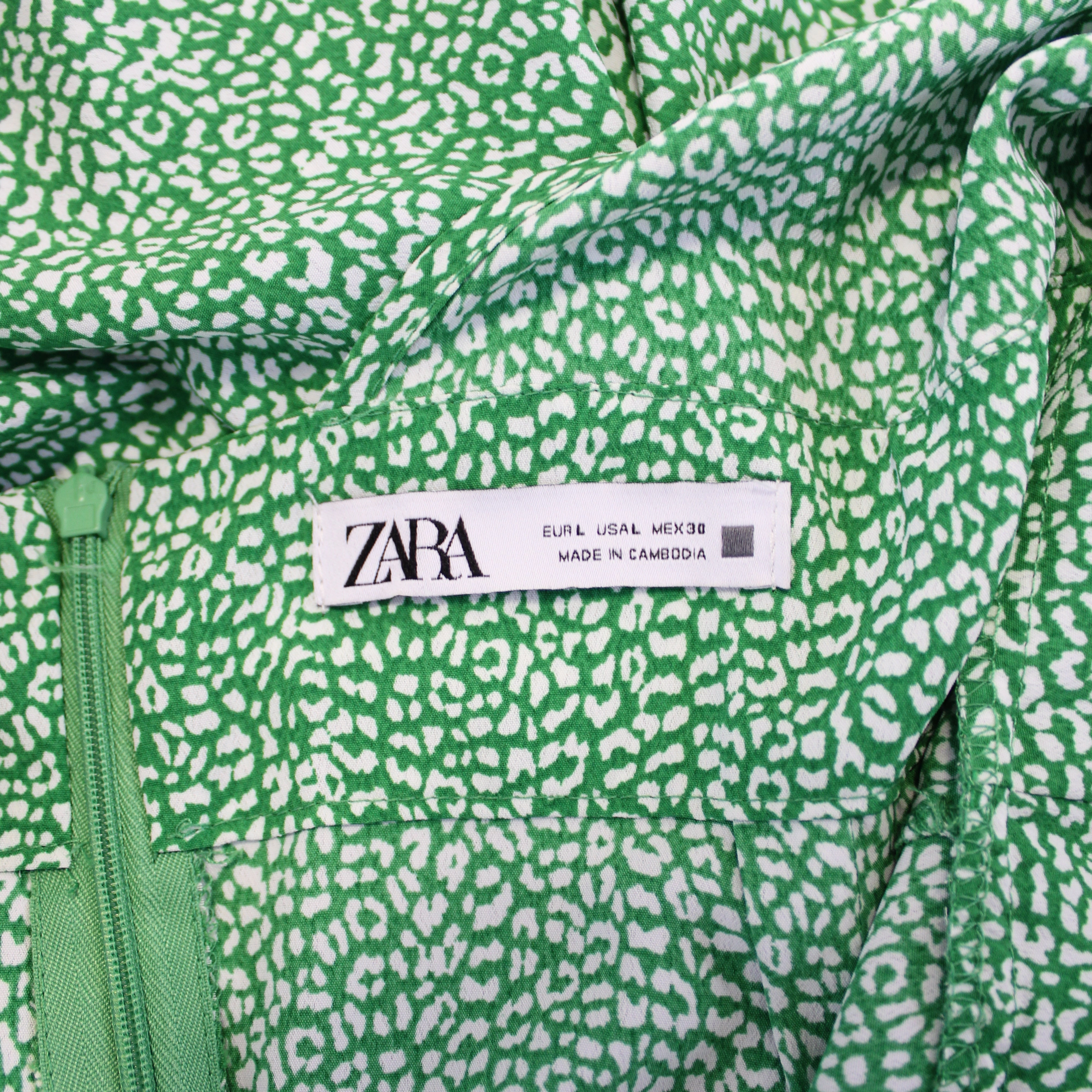 Zara Green Midi Dress Knit Turtleneck Midi Dress